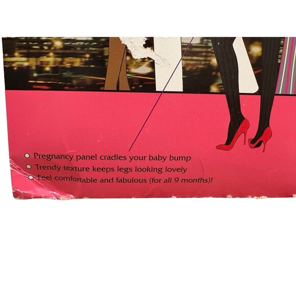 Assets Sara Blakey Marvelous Mama Terrific Tights Opaque Stripe Maternity Sz 1 - Picture 3 of 8